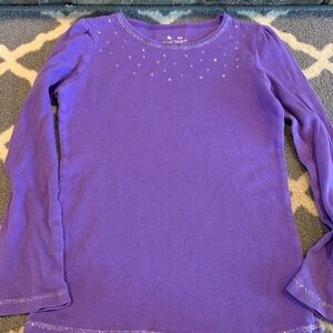 Girls size 6 purple long sleeved shirt